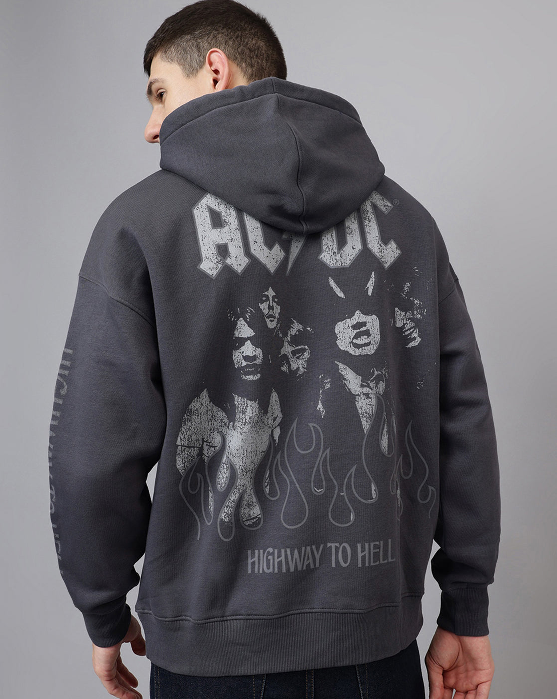 AC DC Highway To Hell Oversized Hoodie Men Free Authority