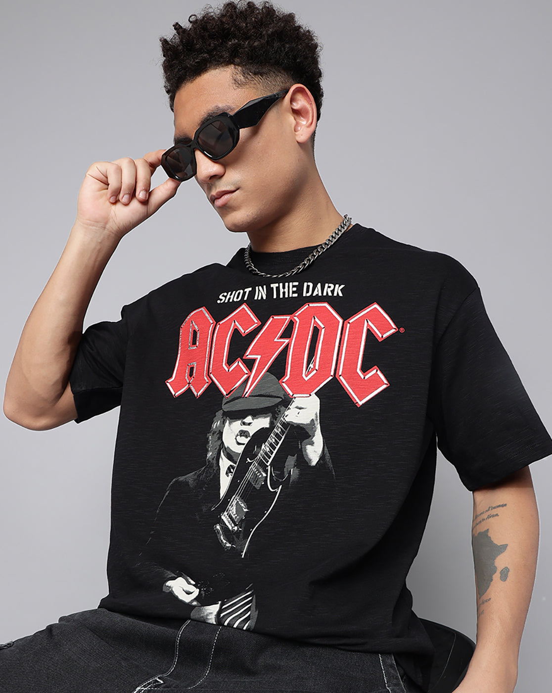 AC/DC Shot In The Dark Oversized Tshirt Men