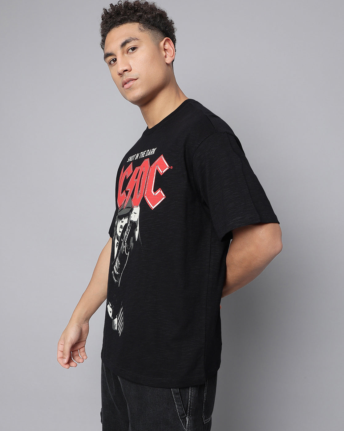 Acdc Printed oversized  Tshirt For Men