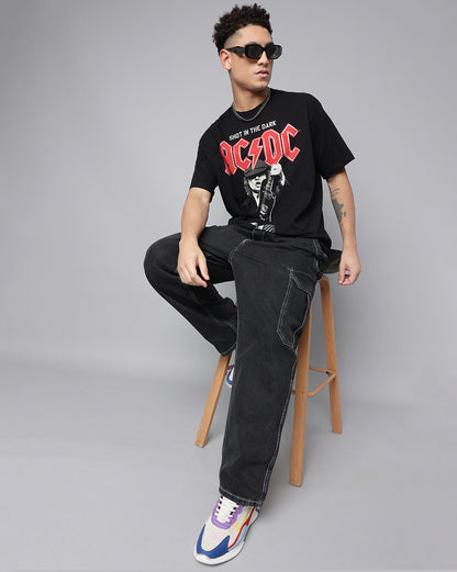 Acdc Printed oversized  Tshirt For Men