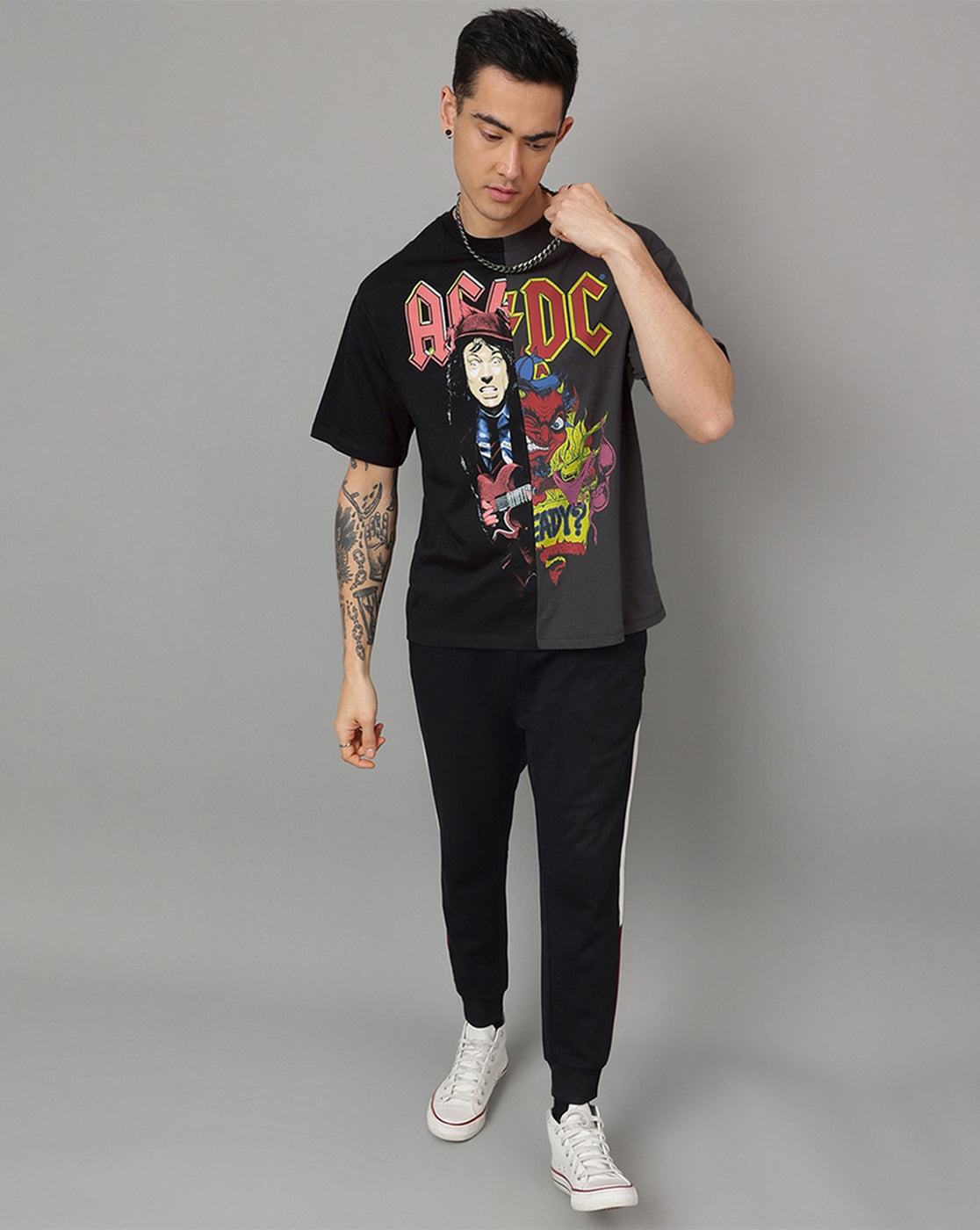 AC/DC Oversized Tshirt For Men