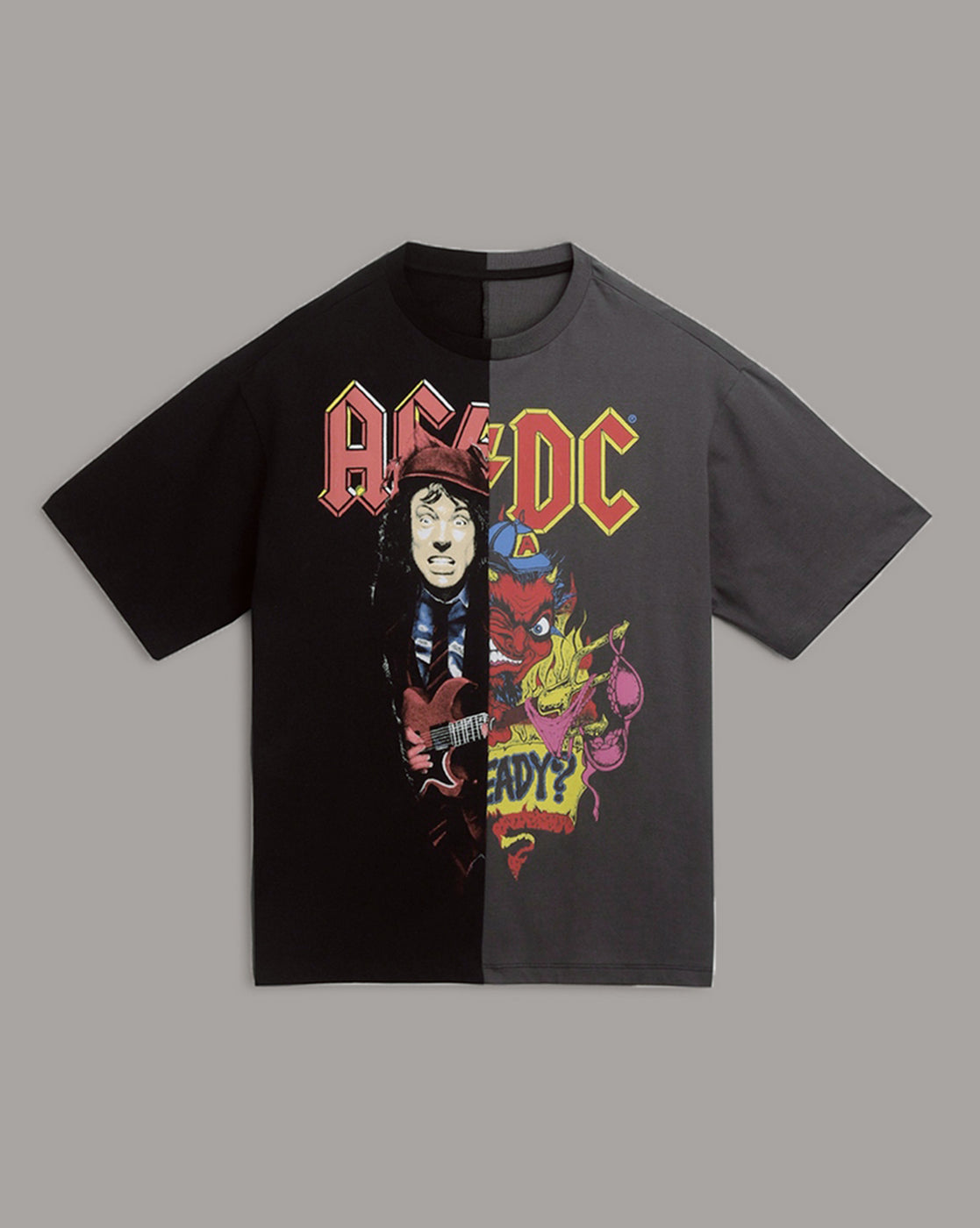 ACDC Black & Grey Oversized Tshirt Men