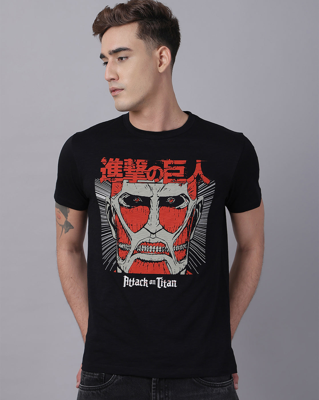 Attack On Titan Printed Regular Fit Tshirt For Men