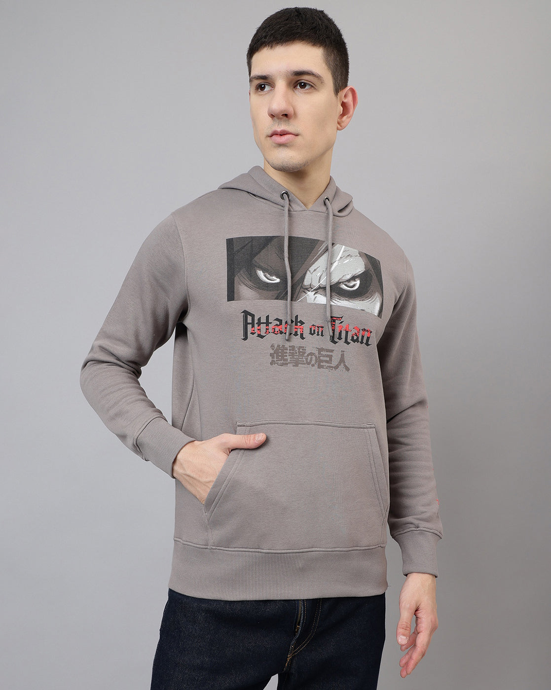 Attack On Titan Grey Hoodie Men