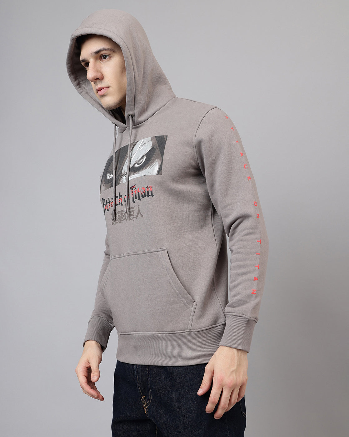 Attack On Titan Grey Hoodie Men