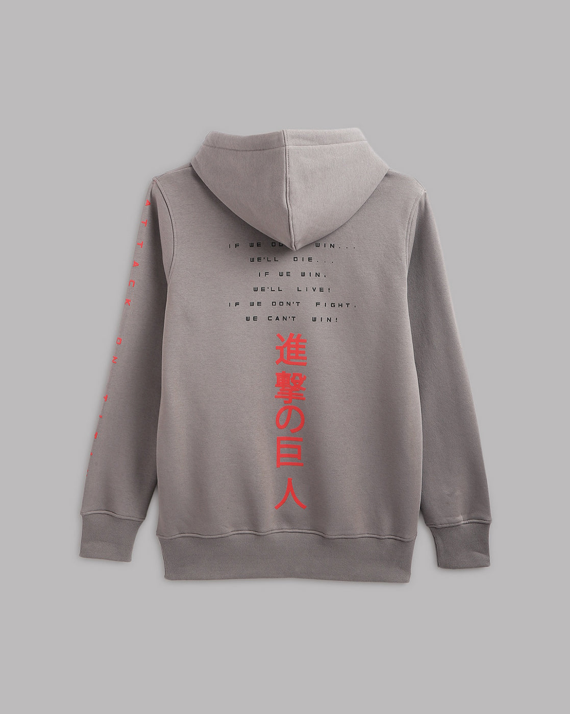 Attack On Titan Grey Hoodie Men