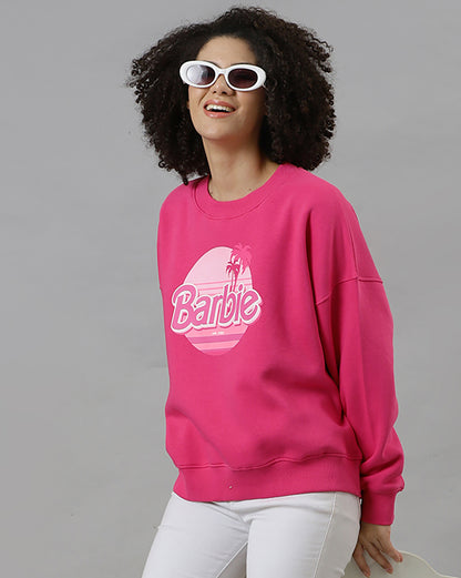 Barbie Printed Oversized Fit Sweatshirt For Women