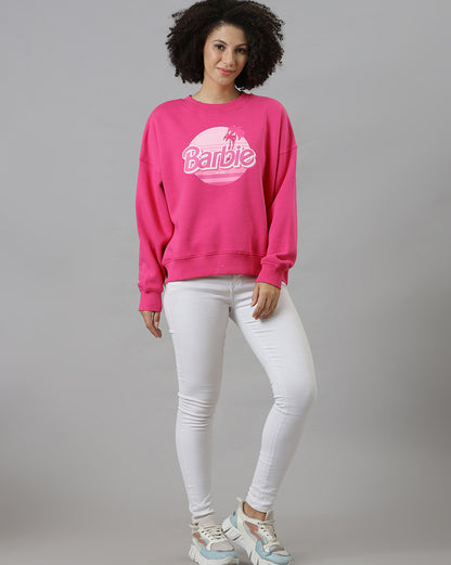 Barbie Printed Oversized Fit Sweatshirt For Women