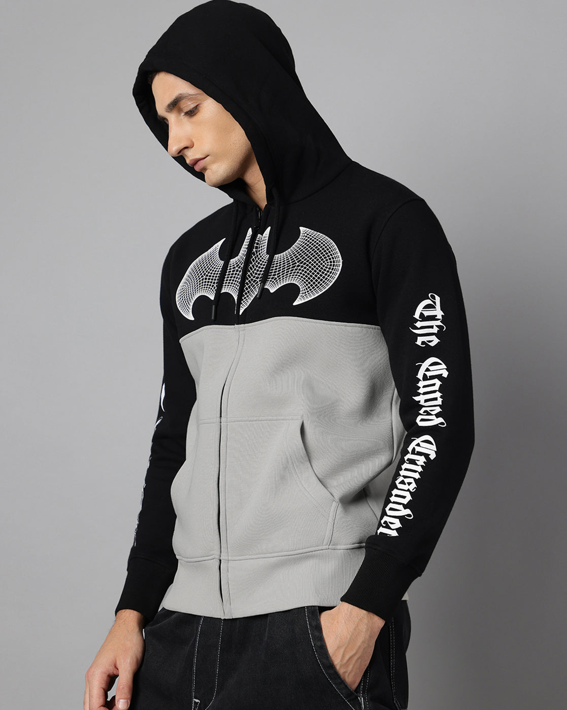 Batman Printed Regular Fit Hoodie For Men