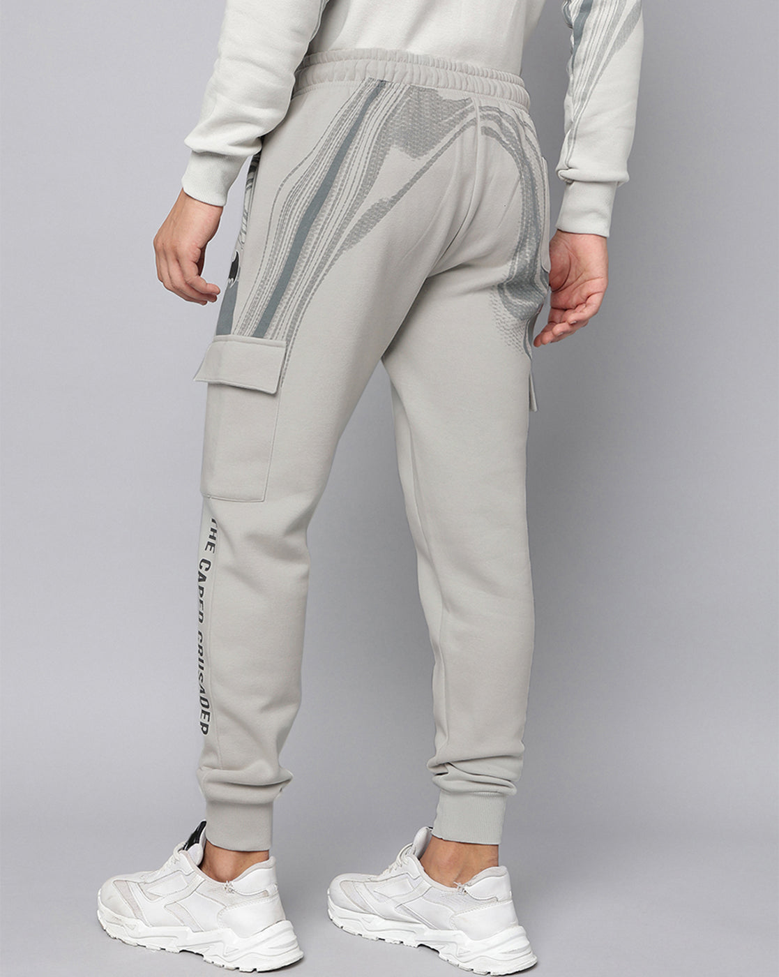 Batman Grey Mid-Rise Jogger Men