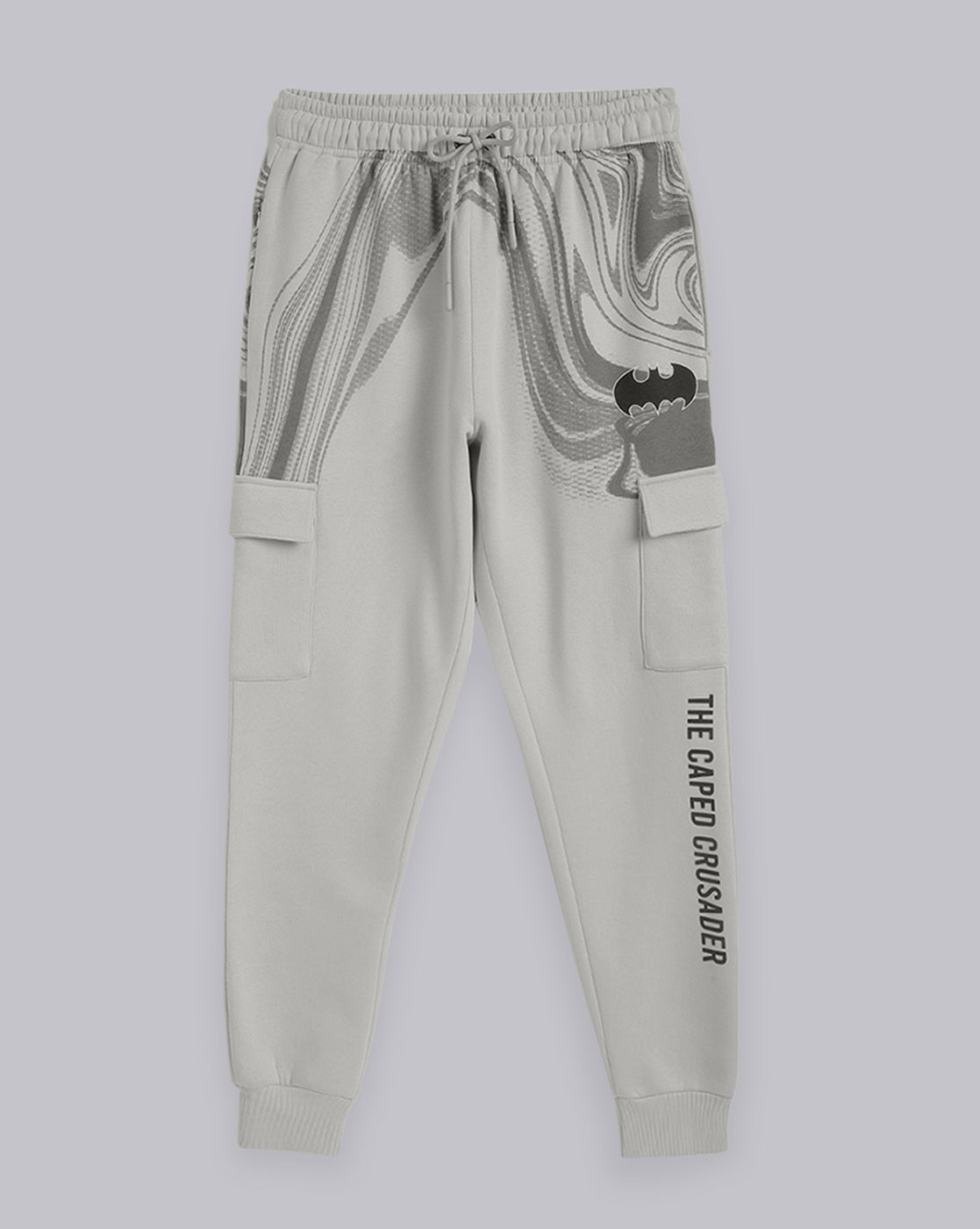 Batman Grey Mid-Rise Jogger Men