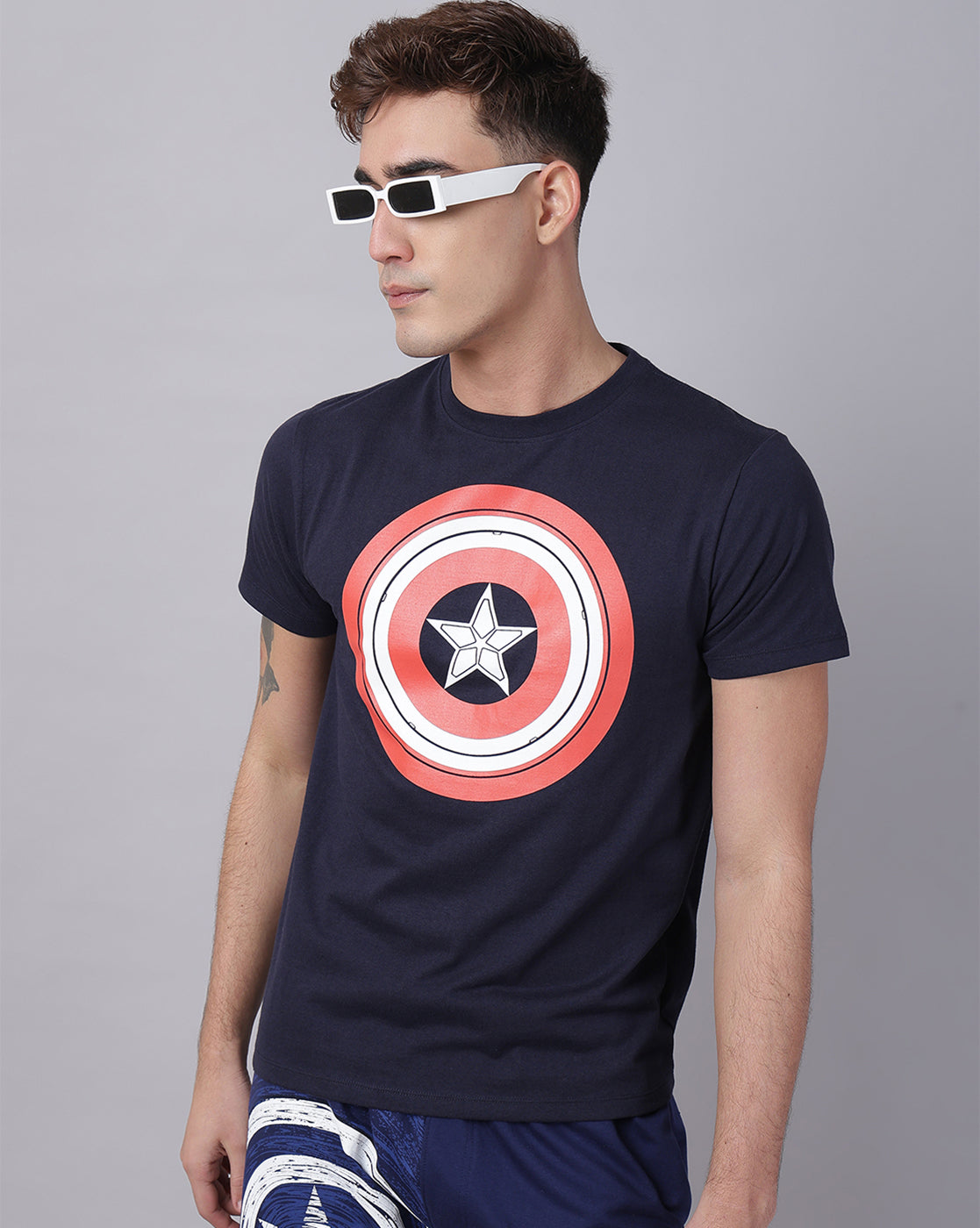 Captain America  Printed Regular Fit Tshirt For Men