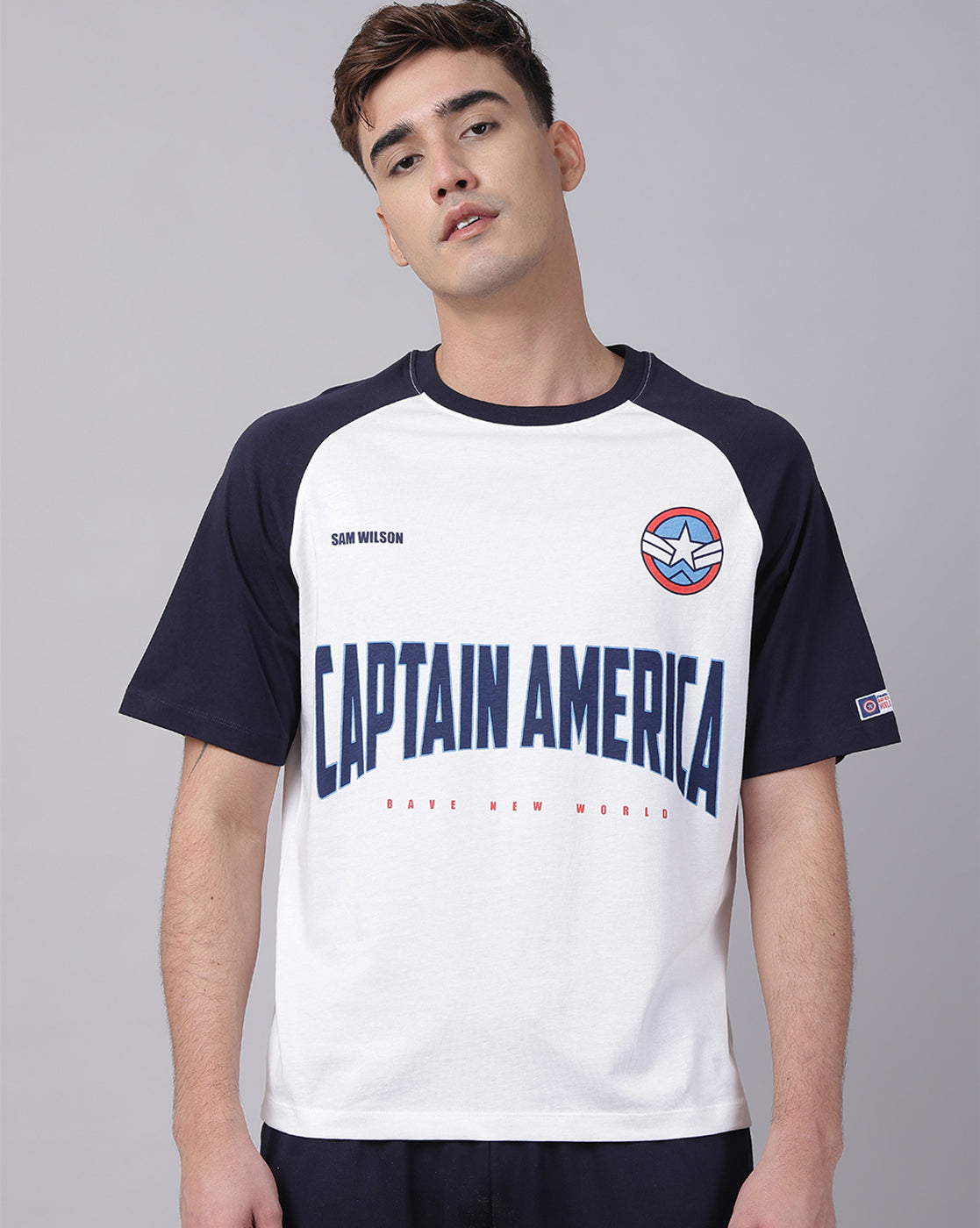 Captain America  Printed Oversized Tshirt For Men