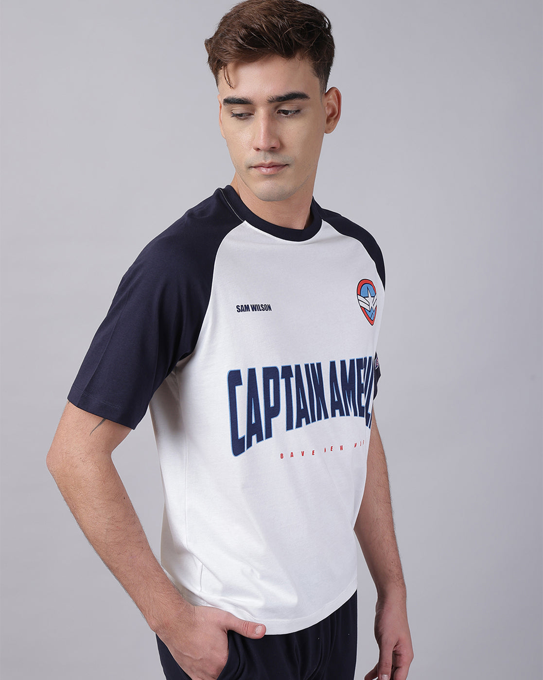 Captain America  Printed Oversized Tshirt For Men