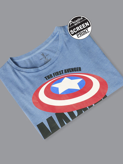 Captain America Printed Loose Tshirt For Women