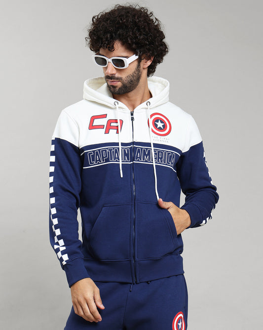 Captain America Printed Regular Fit Hoodie For Men