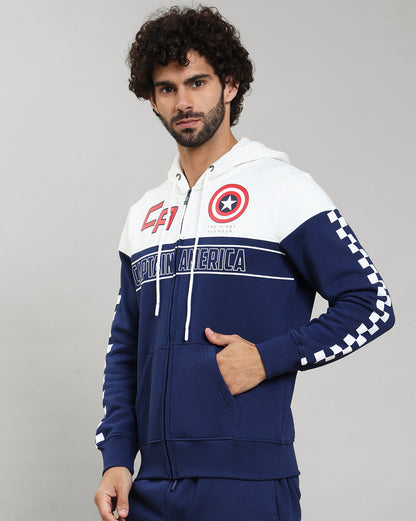 Captain America Printed Regular Fit Hoodie For Men