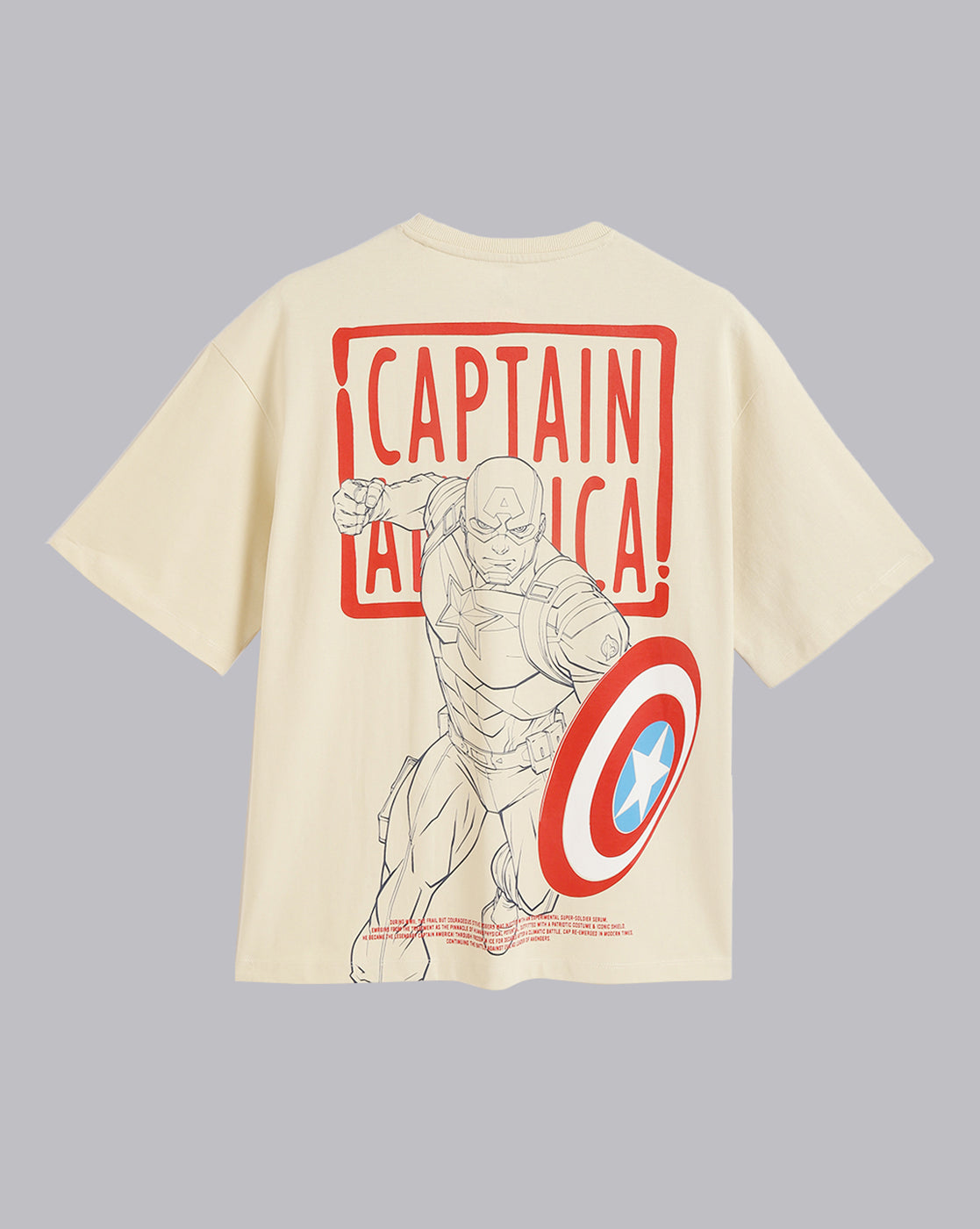 Captain America Printed Oversized Tshirt For Men