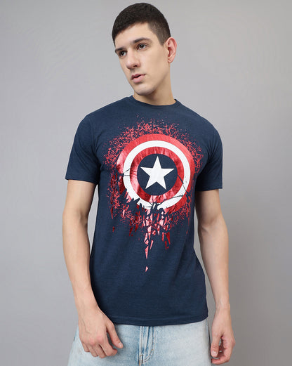 Captain America Printed Regular Fit Tshirt For Men