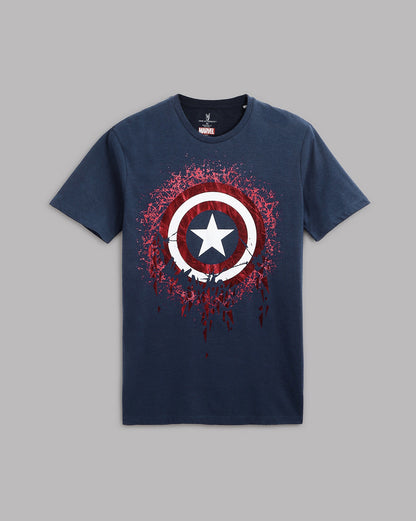 Captain America Printed Regular Fit Tshirt For Men