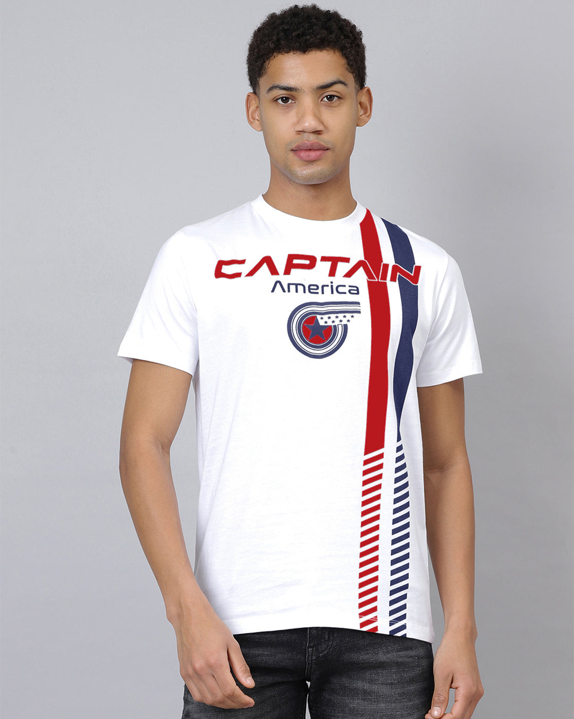 Captain America Printed Regular Fit Tshirt For Men