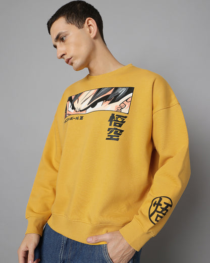 Dragon Ball Z Printed Oversize Sweatshirt For Men