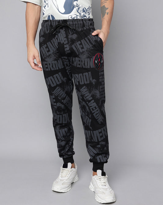 Deadpool & Wolverine Printed Mid-Rise Jogger For Men