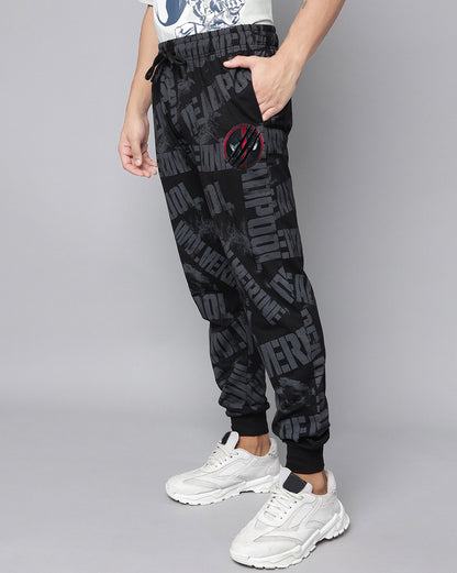 Deadpool & Wolverine Printed Mid-Rise Jogger For Men