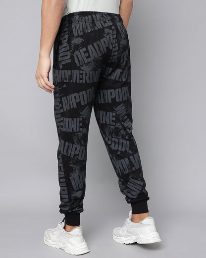 Deadpool & Wolverine Printed Mid-Rise Jogger For Men