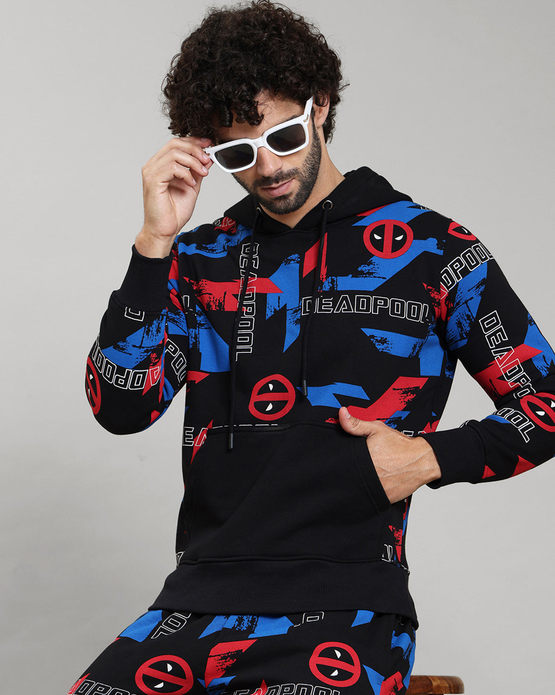 Deadpool Printed Regular Fit Hoodie For Men