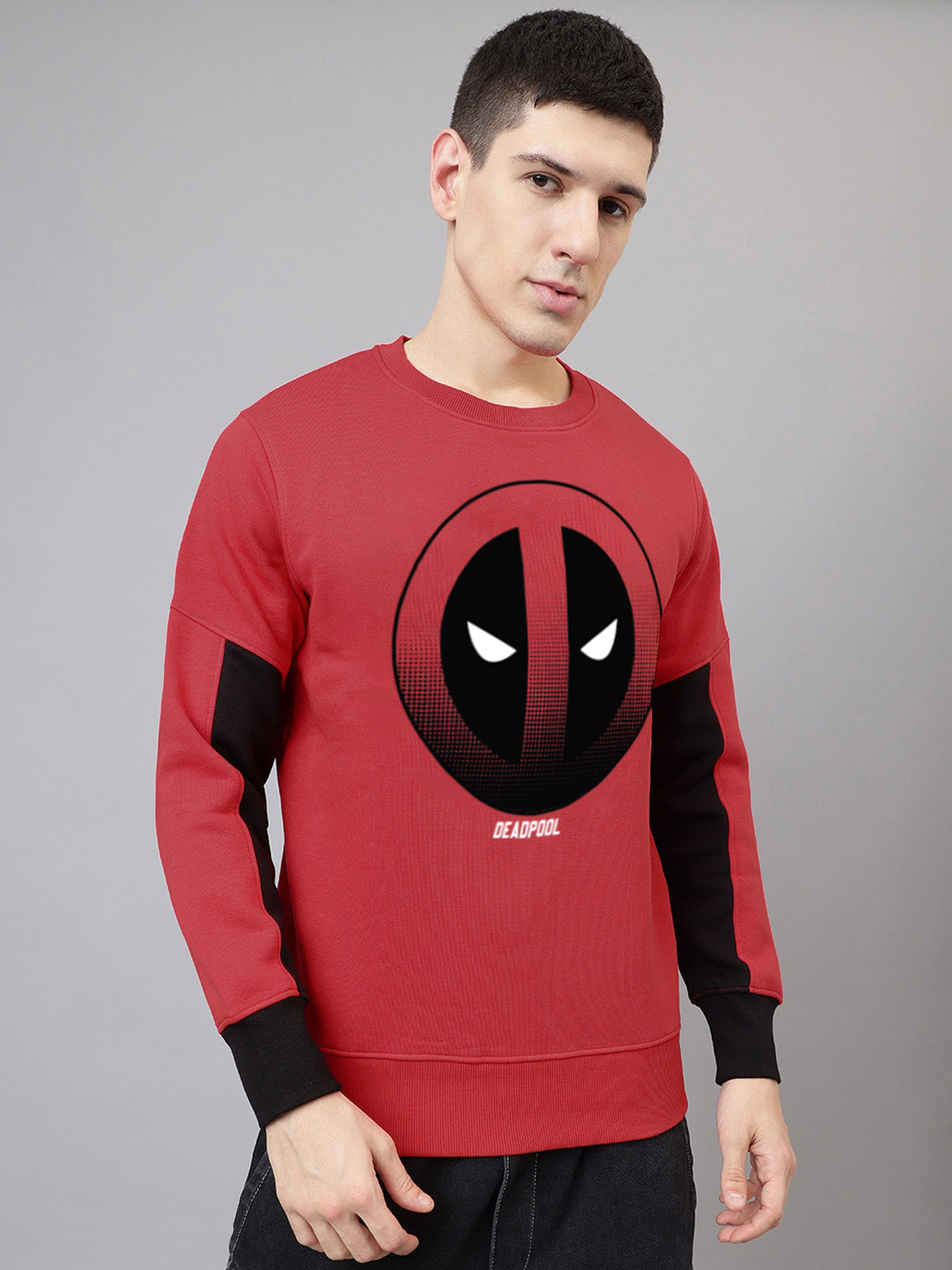 Deadpool Printed Regular Fit Sweatshirt For Men