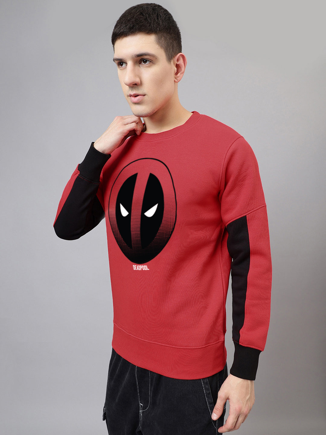 Deadpool Printed Regular Fit Sweatshirt For Men