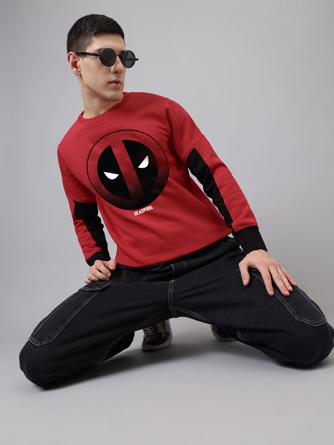 Deadpool Printed Regular Fit Sweatshirt For Men