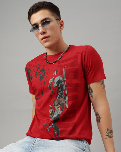 Deadpool Red Tshirt For Men