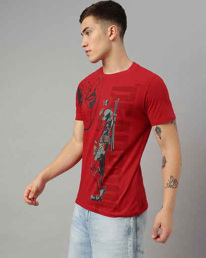 Deadpool Red Tshirt For Men