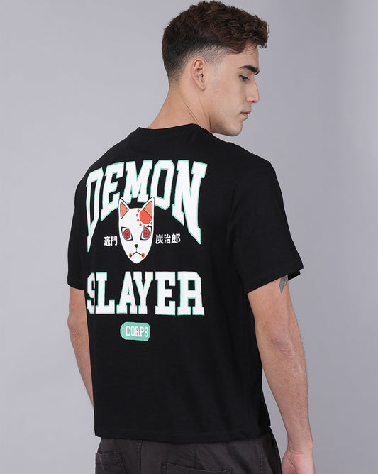 Demon Slayer Printed Oversized Tshirt For Men