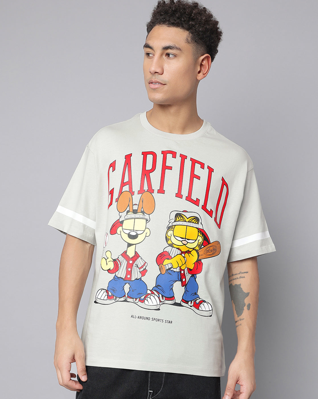 Garfield Grey Oversized Tshirt Men