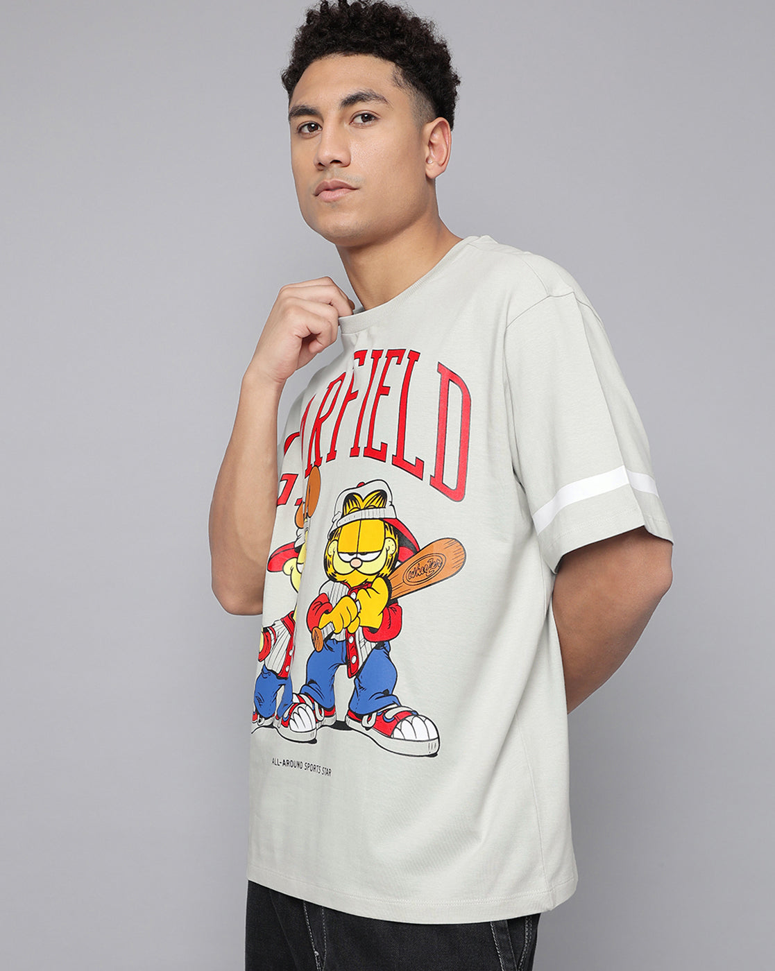 Garfield Grey Oversized Tshirt Men