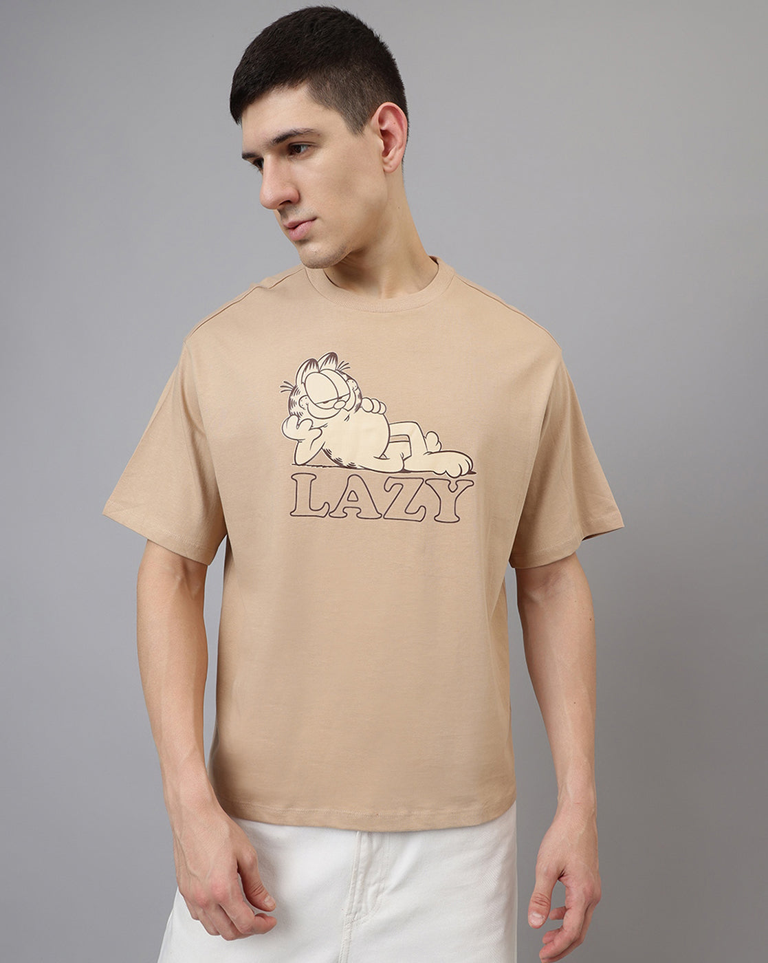 Garfield Printed Oversized Fit Tshirt For Men