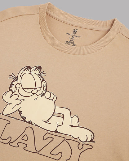 Garfield Printed Oversized Fit Tshirt For Men