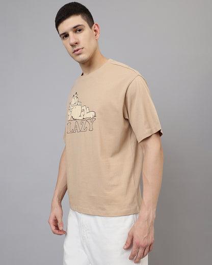 Garfield Printed Oversized Fit Tshirt For Men