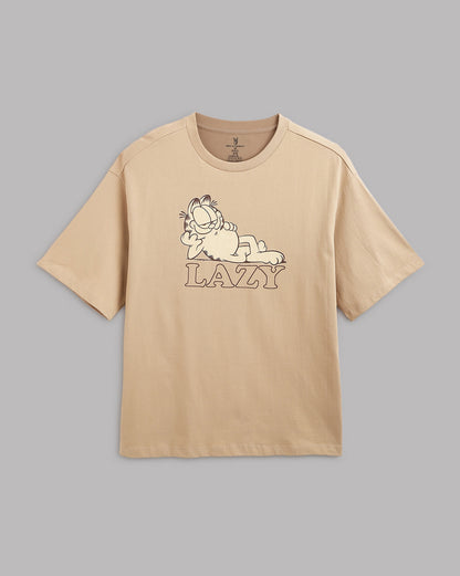 Garfield Printed Oversized Fit Tshirt For Men