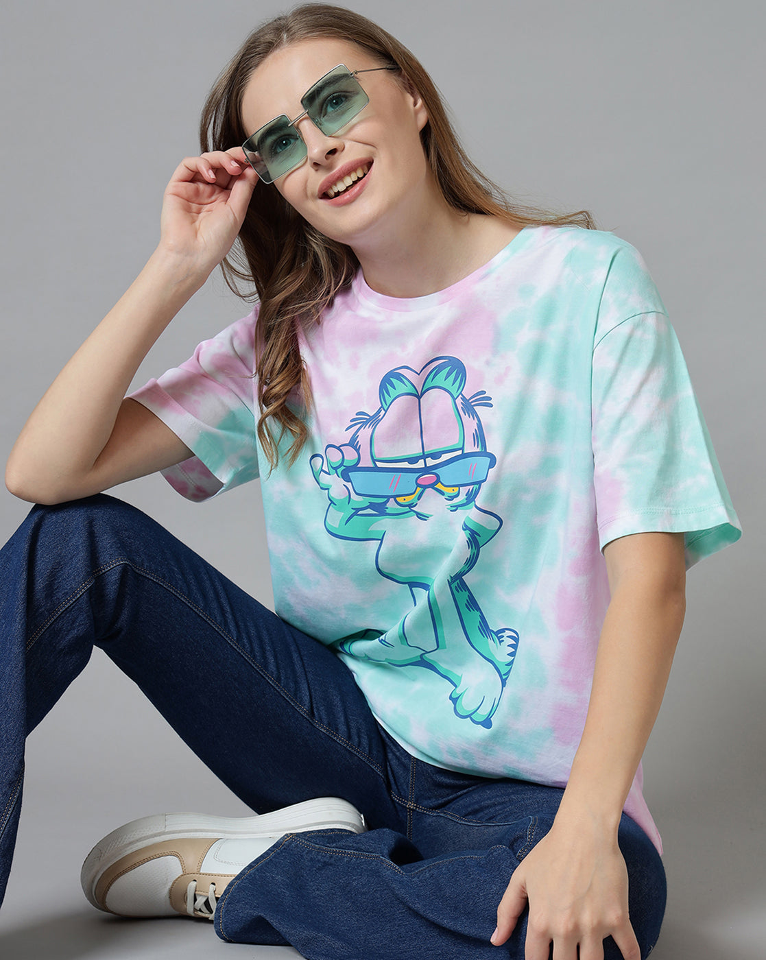 Garfield Printed Oversized Fit Tshirt For Women