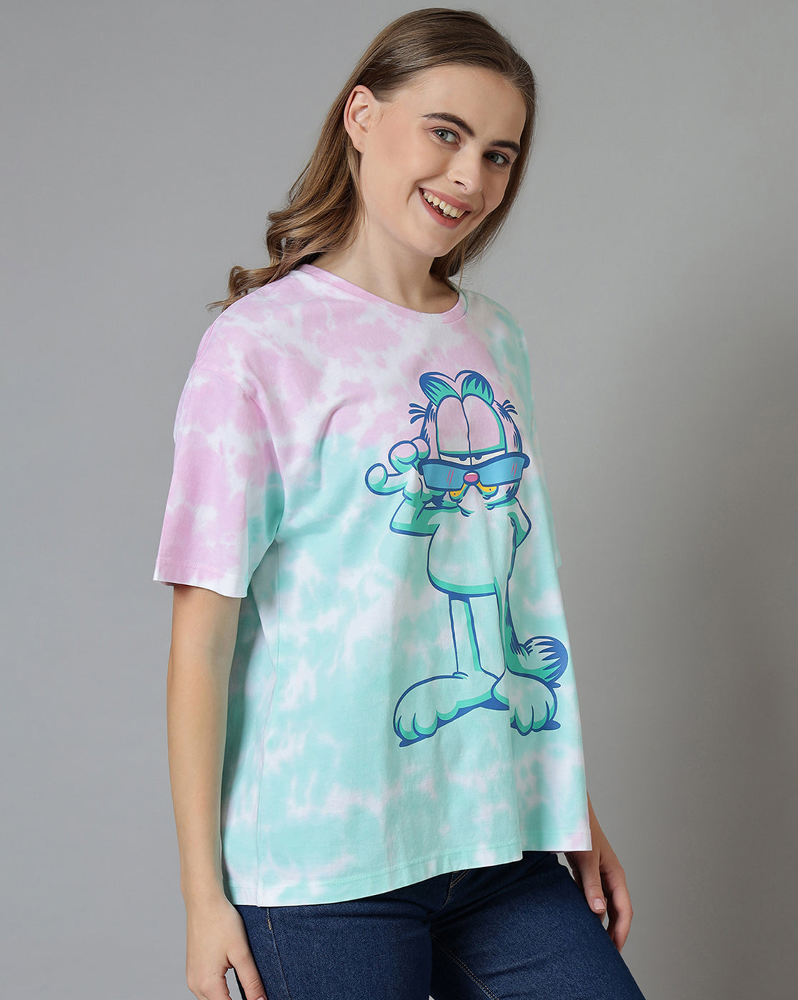 Garfield Printed Oversized Fit Tshirt For Women