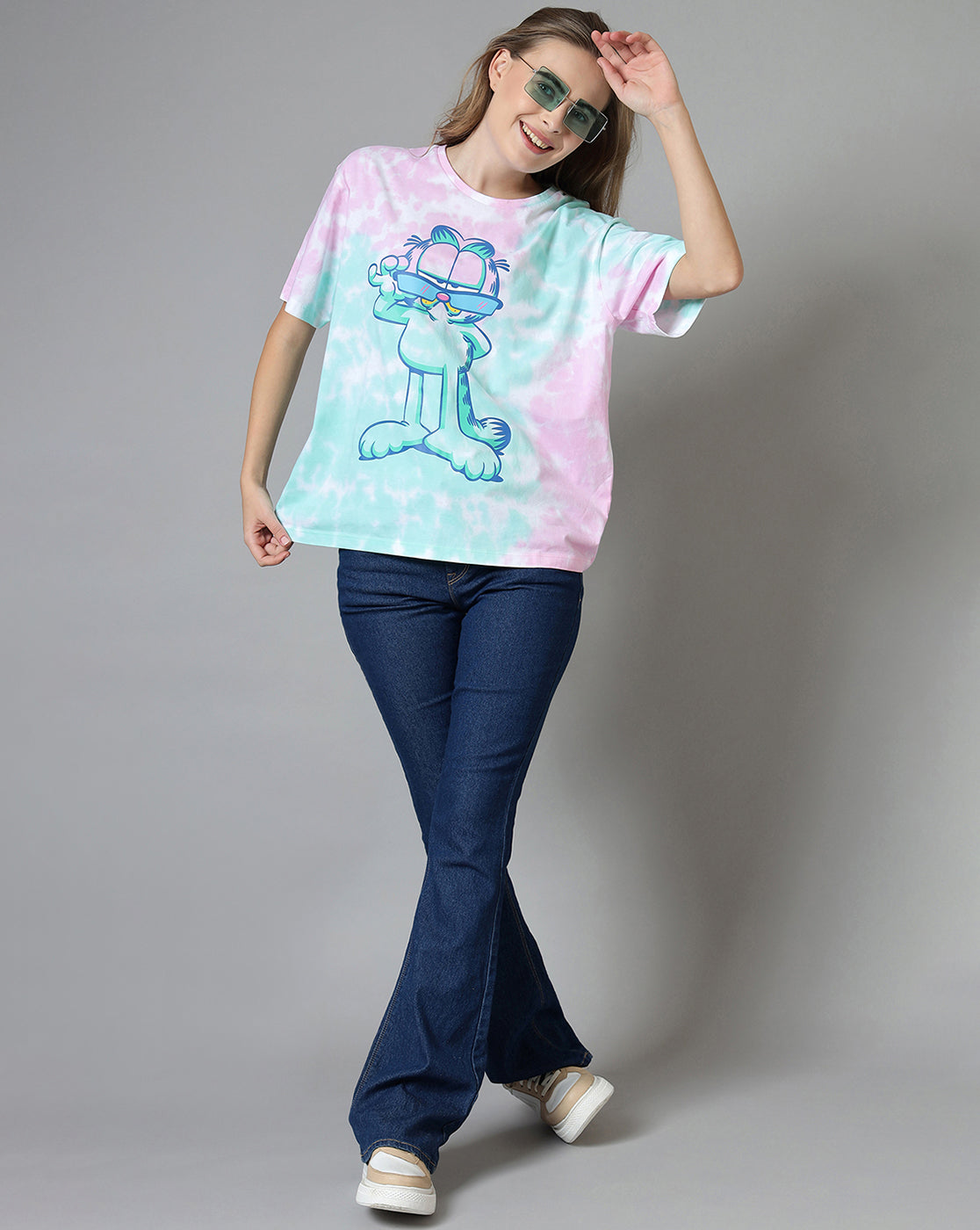 Garfield Printed Oversized Fit Tshirt For Women