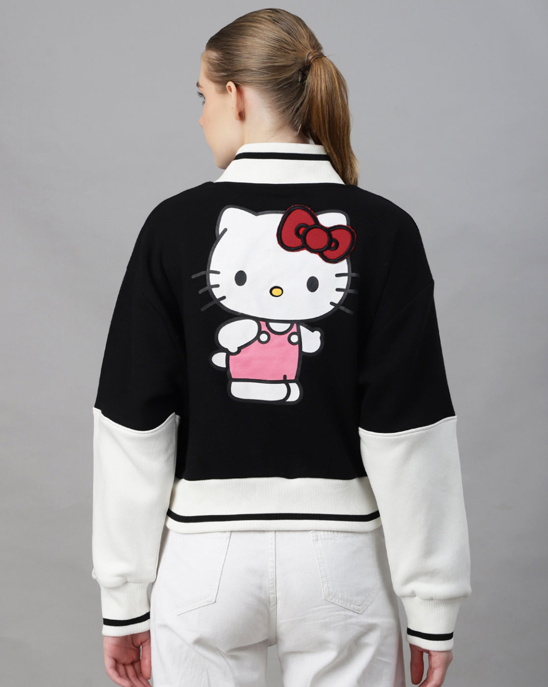 Hello Kitty Oversized Varsity Jacket Women