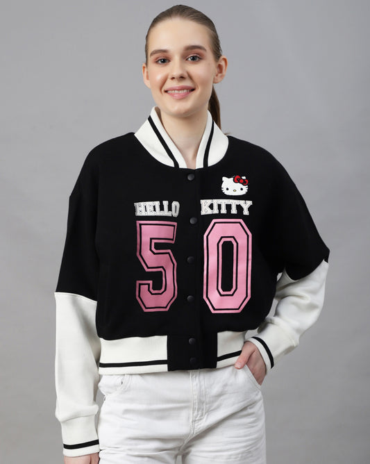 Hello Kitty Oversized Varsity Jacket Women