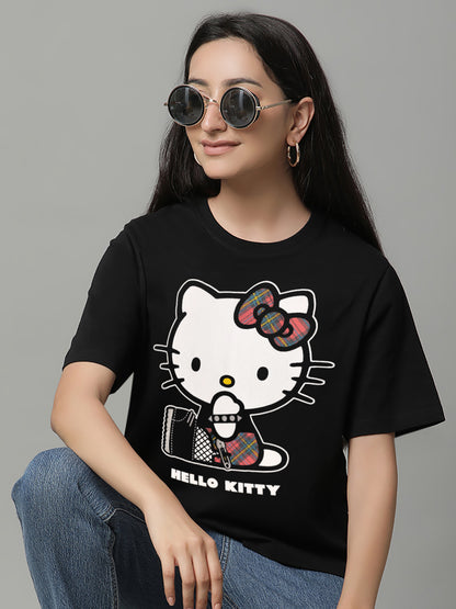 Hello Kitty Printed Loose Fit Tshirt For Women