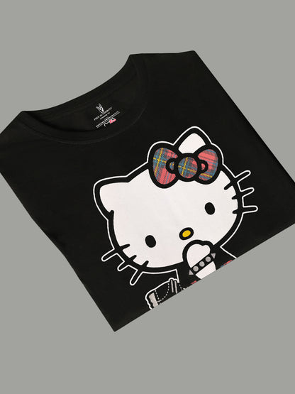 Hello Kitty Printed Loose Fit Tshirt For Women