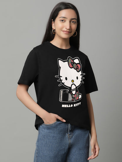 Hello Kitty Printed Loose Fit Tshirt For Women